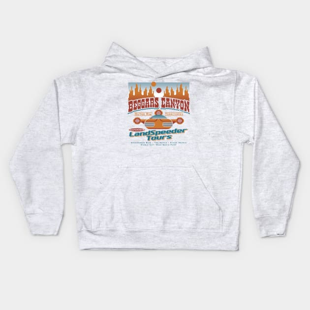 Beggar's Canyon LandSpeeder Tours Kids Hoodie by DesignWise